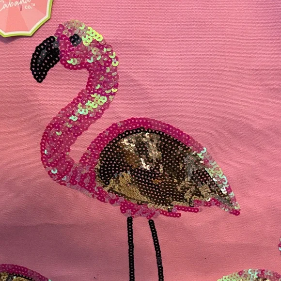 Pink Sequin Flamingo Tote Bag - Picture 2 of 6